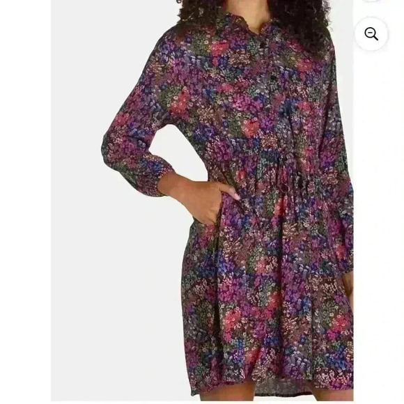 Time and Tru shirt dress NWT in floral print. Size Large. 🌸 - Picture 2 of 5